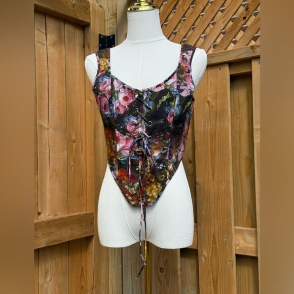 🆕 SELKIE 🧿 NWOT Genevieve Duchess Corset, Still Life Portrait - Sz L - Picture 11 of 16